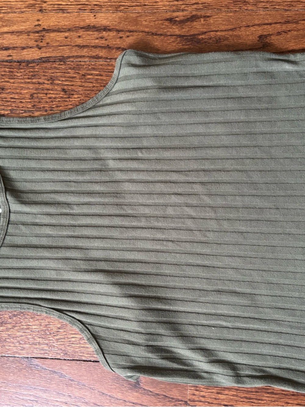 Hollister Ribbed Slim Tank in Olive